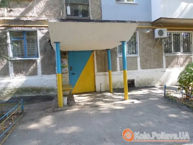 У жовто-блакитний пофарбували дитячий майданчик і під’їзди у житловому будинку (Фото) — фото 3